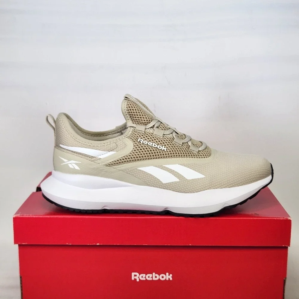 Reebok Cityride Running Shoes Women Size 8.5 Beige White Athletic Sneakers
